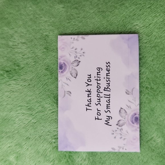 Watercolor Purple Floral Thank You Business Cards 50 Count - Picture 3 of 6